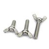 Acero Inoxidable 304 Auténtico Cuerno Tornillo Mariposa Yuanbao Tornillo de Mano Tuerca Mariposa Tornillo Perno M3M4M5M6M8