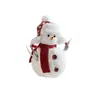 Figura de Muñeco de Nieve Navideño de Espuma Felpa Adorno de Escritorio con Bufanda Roja Muñeca Linda para Decoración de Ventanas y Arreglo de Ambiente