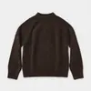 Suéter de Punto Grueso de Cachemira Otoño/Invierno 2026 con Patrón Hueco, Jersey de Cuello Redondo, Suéter de Cachemira Retro para el Trabajo para Mujer