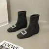 Botines cortos de mujer elegantes y muy atractivos con aumento de altura interno, superventas en otoño e invierno 2026, botines tobilleros ajustados de color gris oscuro ultrapopulares