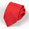 Corbata para Hombre Formal de Negocios Negra Atada a Mano Lisa para Traje Novio Padrino Boda Cremallera Roja