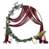 Decoración de fiesta de boda con cortinas de gasa perlada de chifón transfronteriza de Amazon, decoración de diseño de fondo para festival de boda