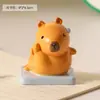 Adorno Pequeño de Resina de Capibara para Alivio del Estrés, Figura Inspiradora para el Trabajo Diario, Decoración de Escritorio de Oficina, Regalo para Hombres y Mujeres