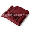 Manta Amazon Manta para Siesta Color Sólido Chenilla Flecos Enrollados a Mano Manta Decorativa Manta para Sofá Manta de Oficina
