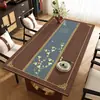 Jogo Americano Estilo Chinês, Tapete de Couro Resistente ao Calor, Resistente a Altas Temperaturas, Tapete Retangular Doméstico para Mesa de Chá, Tapete de Proteção de Mesa à Prova de Óleo e Impermeável