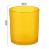 Venta al por mayor del fabricante 7080 Diy Taza para vela de aromaterapia Portavelas romántico de vidrio esmerilado de colores Recipiente para adornos creativos m