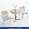 Mesa e Cadeiras para Varanda Externa, Mesa e Quatro Cadeiras para Pátio de Villa, Mesa e Cadeiras de Metal à Prova d'Água e Resistentes ao Sol, Mesa e Cadeiras de Rattan para Jardim de Lazer