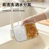 Novo esfoliante de panela de cozinha, pano de prato de arame de aço, dupla camada, espessado, fácil de limpar, absorve água, remove manchas e não deixa marcas