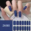 ZA branco cozimento-livre unha adesivo completo à prova d' água nail art patch sentido avançado simples vento unha polonês cola atacado
