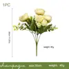Ramos de Flores de Peonía Artificiales para Decoración Realista con Vegetación, Adecuados para Bodas Transfronterizas y Decoración del Hogar, Adornos para Paisajismo de Salas de Estar y Centros Comerciales