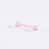 Plástico suave barra lengua clavo brillo bola anillo de lengua acrílico flexible anillo de pecho decoración de lengua clavo de pecho joyería de piercing corporal