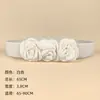 Nuevo Cinturón Ancho de Flor Cincha de Cintura Decoración Versátil Flor Grande Elástico para Mujer Adorno de Cintura Traje de Actuación Flor de Cintura