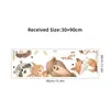 Pegatinas de Puerta de Animal Pequeño con Cabeza Inclinada Lindas de Dibujos Animados Pegatinas de Pared Autoadhesivas Pegatinas Decorativas para Habitación de Niños Guardería Br93724