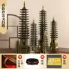 Torre Wenchang de Liga Decoração para Casa Estilo Chinês Ornamento de Metal da Torre Wenchang de Cobre