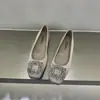 Zapatos Planos de Estilo Hada con Hebilla Cuadrada de Pedrería para Mujer, Nuevos de Primavera 2026, Zapatos de Ballet Slip-On de Suela Suave