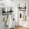 Estante de hierro colgante para puertas de gabinetes, estante de almacenamiento de especias para puertas de gabinetes de cocina con ganchos, estante de condimentos montado en la pared, personalizable