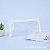 Estuche transparente de PVC para lápices, impermeable, resistente al desgaste, ligero, portátil, multicolor, opcional, para estudiantes, oficina, almacenamiento, bolsa de cosméticos.