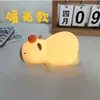 Lámpara de Noche Capibara Lámpara de Mesita de Noche Lámpara de Ambiente Dormitorio Kawaii Luz Nocturna Celebridad de Internet Más Vendida Luz Táctil de Silicona