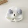 Gorro cálido de felpa para bebé de otoño e invierno para niños y niñas, gorro de lana tejido a prueba de viento para proteger las orejas para niños