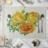 Mantel de Mesa de Comedor con Patrón de Flores Multicolor Estilo Europeo Mantel de Comedor Suministros de Cocina Mantel para Comida Occidental Posavasos LOGOTIPO