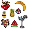 Atacado Transfronteiriço de Patches Bordados, Patches Bordados à Máquina, Frutas, Comida, Vinho de Frutas, Capa de Colcha, Patches para Decoração de Roupas, Patches de Aplique