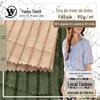 TecidoJacquard Listrado Cor Sólida Listra de Trem Algodão e Cânhamo Tecido de Algodão Vintage Artístico Blusa Top de Chiffon Feminino Algodão