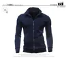 Nueva sudadera deportiva para hombre de Amazon con cremallera y cuello alto, chaqueta elegante y casual, cárdigan liso para hombre