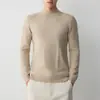 Mo Mai Ke Ropa para Hombre Alta Inteligencia Viaje Diario Color Sólido Suéter Básico para Hombre 26 Estilo Invierno Cuello Medio Alto Tejido para Hombre 22337.
