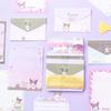 Set de Papel de Carta Lindo de Dibujos Animados Japoneses Mano a Mano Pegatina de Lámina Dorada Papelería Ins para Estudiantes Papel Timbrado para Escribir 5 Estilos