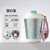 Caneca de café de titânio puro de luxo, alto valor estético, copo térmico, titânio puro por dentro e por fora, minicaneca portátil com canudo, caneca para presente personalizada