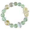 Pulsera de Cristal Amarillo Limón y Fluorita Verde de Diseño Original para Mujer, Adecuada para Verano, un Regalo para Niñas