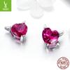 Nuevos aretes de plata esterlina s925 de ángel y diablo con forma de corazón para mujer, hechos a mano, temperamento DIY, personalidad de Corea del Sur, aretes modernos