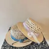 Sombrero de paja de rafia tejido a mano estilo francés para mujer, sombrero de sol elegante de encaje hueco para vacaciones de verano