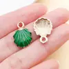 Nuevos 20 Estilos de Colgantes de Aleación con Goteo de Aceite, Pluma de Mariposa Verde, Hongo, Accesorios de Joyería para Collar, Pulsera, Llavero DIY