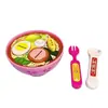 Juguete de Juego de Simulación Pudín Juguete para Alimentar Ramen Regalo de Cumpleaños Oso Bento Mango Cono de Helado Muñeca de Tela para Alimentar