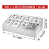 Rack de Exibição de Tigelas de Porção em Aço Inoxidável Loja de Chá com Leite Rack de Tigelas de Sobremesa Rack de Ingredientes Caixa de Frações Restaurante de Hot Pot Comercial Rack de Temperos
