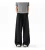 Calça Masculina Drapeada Americana de Perna Larga com Pregas de Faca Linha A 2026 Primavera Verão Solta com Design de Pregas Duplas Calça Longa Casual