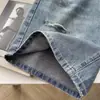 Shorts Vaqueros Rotos para Mujer Verano 2025 Nuevos talla extra Hermana Gordita Adelgazantes Pantalones Rectos Cintura Alta Cinco Puntos Pantalones Cortos