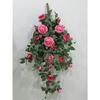 Simulação Victoria rosa bicolor pendurado na parede em estoque simulação flor rosa pendurado na parede decoração de casamento para casa