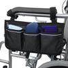 Bolsa de Almacenamiento Lateral para Reposabrazos de Silla de Ruedas Chunya Spinning Transfronteriza con Tiras Reflectantes Bolsa de Almacenamiento Multibolsillo Portátil para Viajes