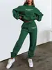 Conjunto de moletom com capuz estampado e calça de fleece casual da moda para mulheres, produto transfronteiriço mais vendido, Europa e América, Amazon