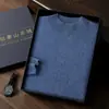 Sem costura! Outono e Inverno Gola alta masculina Malha de Caxemira Linha Única Pronto para Vestir Versátil Malharia Malharia Caxemira