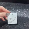 Nuevo Conjunto de Pendientes de Múltiples Piezas de Lingshang, Pendientes de Diseño de Moda de Lujo Accesible, Circonita Súper Brillante, Galvanoplastia Ecológica, Joyería de Yiwu