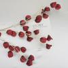 Venta al por mayor de fábrica, linterna de 3 tenedores, flor de campana, flor artificial de seda, flor de boda, decoración del hogar, flor de interior suave, hojas falsas