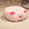 Cojín Redondo de Dibujos Animados para Futón de Casa Engrosado para Cuatro Estaciones Cojín para Ventana Saliente de Dormitorio Cojín de Piso Piña Fresa Shiba Inu Conejo Rosa