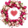 Amazon Transfronterizo Producto Nuevo Multicolor Flor Artificial Tulipán Corona Colgante de Puerta Romántica Corona de Tulipán Rosa
