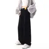 Jeans Azules Rectos Sueltos de Pierna Ancha Estilo Retro Americano para Mujer, Pantalones Nuevos Casuales Versátiles de Color Claro, Caídos, de Largo hasta el Suelo