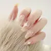Uñas Portátiles Puras Hechas a Mano Ojo de Gato Súper Brillantes Uñas Postizas Populares Arte de Uñas Degradado Incrustaciones de Pedrería Piezas de Uñas Transparente Hielo Venta al por Mayor