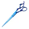 Tesoura para Pet de 7,0 polegadas com Cabo de Dragão Colorido, Tesoura para Cortar Cabelo, Ferramentas de Cabeleireiro, Tesoura Desbastadora, Tesoura para Cortar Cabelo