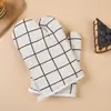Guantes anti-quemaduras para horno de microondas, guantes protectores especiales de alta temperatura para horno de cocina, funda aislante antideslizante para cazuela del hogar